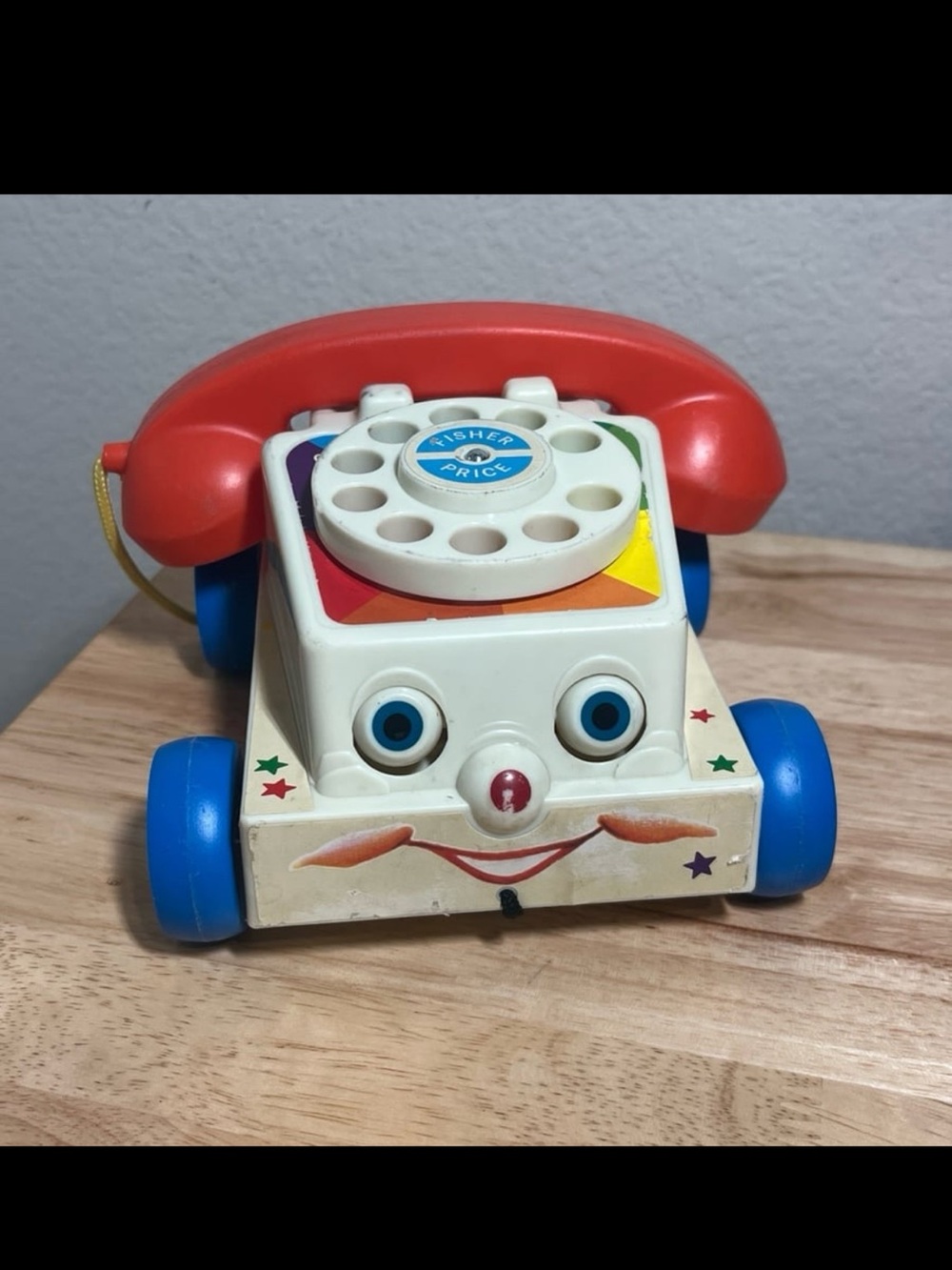 Vintage 2009 Millenial Edition 1960s Style Fisher Price Chatter Phone Pull Toy